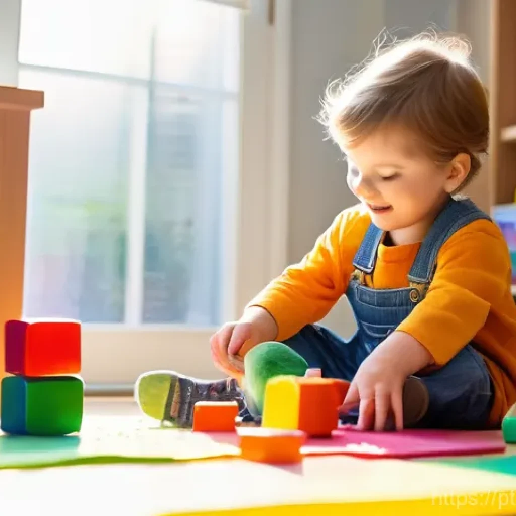 놀이치료사로서 필요한 연수 추천 - **Prompt:** A vibrant, warm illustration depicting a child, approximately 7-9 years old, fully cloth...