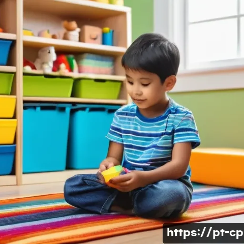 놀이치료사 윤리적 문제와 해결 사례 - **Prompt:** A heartwarming scene in a brightly lit, colorful play therapy room. A child, approximate...