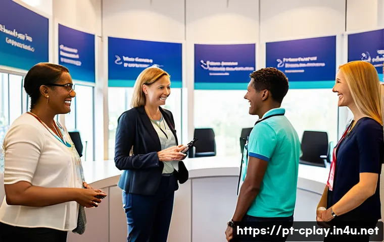 놀이치료사 취업 박람회 정보 - **Prompt 1: Vibrant Professional Networking at a Play Therapy Congress**
A diverse group of play...